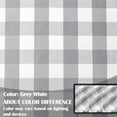 thumbnail image 4 of Gray White Gingham Buffalo Plaid Checkered Window Curtain Panels 63 Inches Length,Farmhouse Semi Sheer Drapes,Rustic Rod Pocket Window Treatment for Bedroom Living Room,2 Panels,40"x63",Grey, 4 of 8