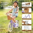 thumbnail image 3 of KORIMEFA Girls Bike for 6-9 Years Old Kids,16 Inch Kids Bike with Training Wheels & Basket, Multiple Colors, 3 of 9