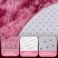 thumbnail image 4 of SARAG Round Fluffy Area Rugs for Bedroom Kids Girls Room Nursery,6x6ft Furry Carpet for Living Room Kids Room,Tie-Dye Dark Red, 4 of 8