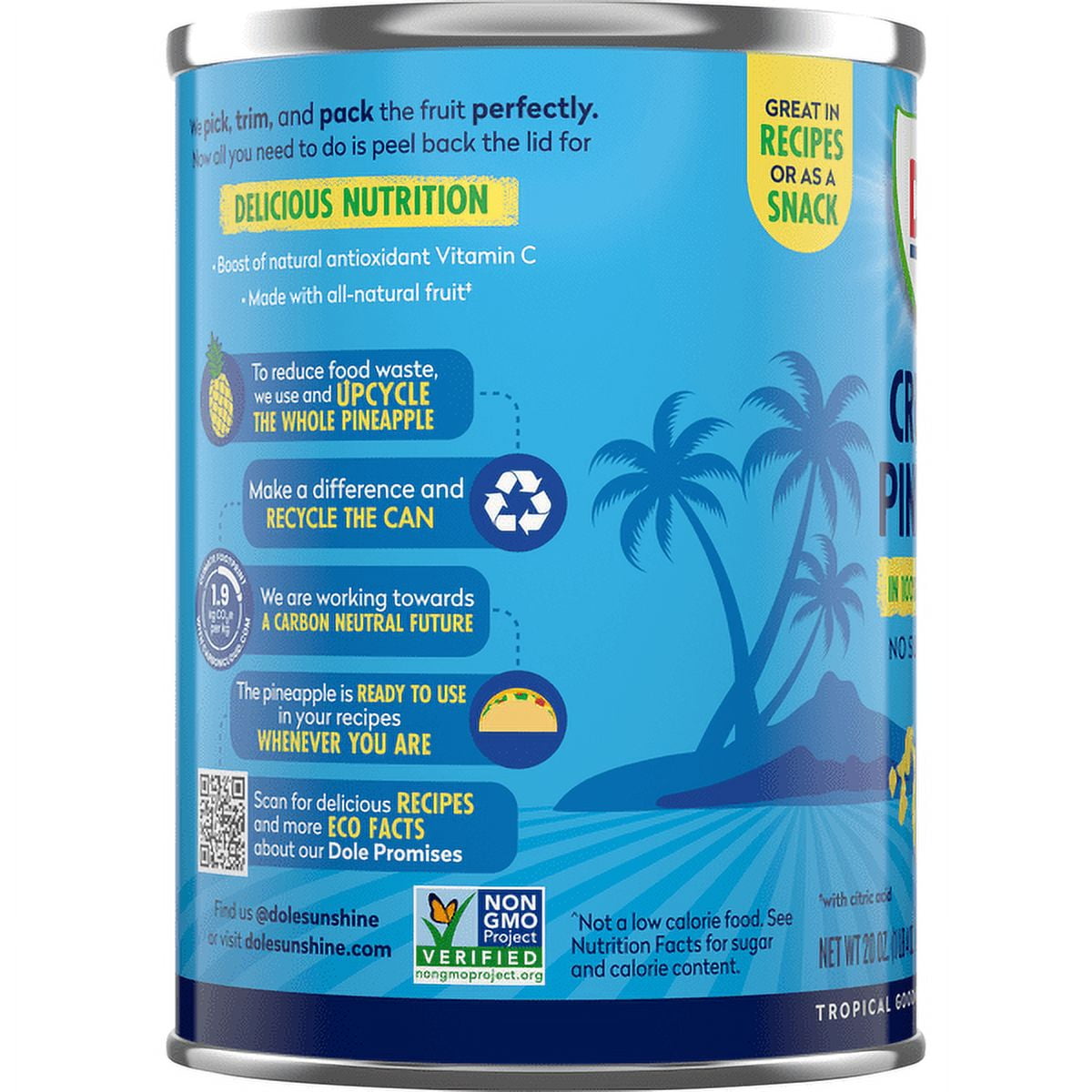 Dole Pineapple Crushed 20 oz (Pack of 4)