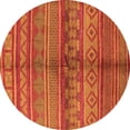 thumbnail image 1 of Ahgly Company Indoor Round Solid Orange Modern Area Rugs, 5' Round, 1 of 4