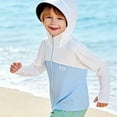 thumbnail image 5 of Kids UPF 50+ Sun Protection Hoodie Jacket 2-15Y, Ice Silk Breathable Anti-UV Coat for Boys Girls, Outdoor Lightweight Quick Dry Sun Protection Wear Blue 7 Years, 5 of 9
