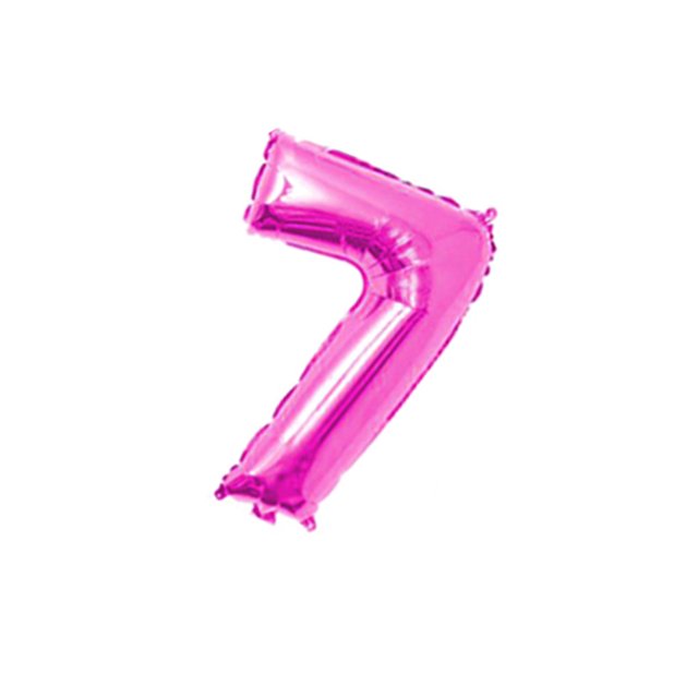 Globos de aluminio digitales de 16 pulgadas para feliz cumpleaños, figuras de globos con número de oro rosa de aire, decoraciones para fiesta Kits de decoración para fiestas Rosa roja siete Matsuzay HA002665-87