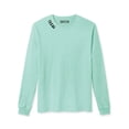 thumbnail image 2 of Daxton Premium Texas Men Long Sleeves T Shirt Ultra Soft Medium Weight Cotton, Mint Tee Black Letters XS, 2 of 3