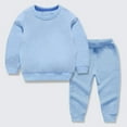 thumbnail image 3 of Caqnni 2Pcs Toddler Baby Boy Sweatshirt Clothes Long Sleeve Pullover Sweatshirt Top Jogger Pants Fall Outfits for 0 6 12 18 24 M 1t 2t 3t 4t 5t 6t Gift Sets(4-5 Years,Sky Blue), 3 of 3
