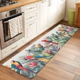 thumbnail image 2 of 2'x6' Rug Runners for Hallways Kitchen, Summer Botanical Non Slip Entryway Beside Floor Carpet Runner, Watercolor Tropical Plants Birds Washable Laundry Room Bedroom Throw Rugs Mat for Family Pet, 2 of 8