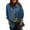 Blue, variant on XFLWAM Women's Jean Jacket Oversized Button Up Long Sleeve Shirts Lapel Split Denim Jackets Fall Casual Solid Color Coats Navy Blue L