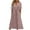 Pink, variant on Womens Summer Maxi Dress Short Sleeve V Neck Hollow Out Eyelet Long Flowy Beach Vacation Dresses with Pockets