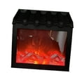 thumbnail image 1 of Linterna de chimenea, linterna de chimenea sin llama con efecto de llama, pequeña chimenea falsa con llama LED, adornos navideños para interiores y Alero, 1 of 8