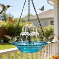 thumbnail image 7 of Hanging Bird Bath with Solar Fountain, 2026 New Solar Cascade Fountain, Outdoor with Solars Pump & Glass Bowl, Garden Gift Yard Patio Backyard Decoration, 7 of 7