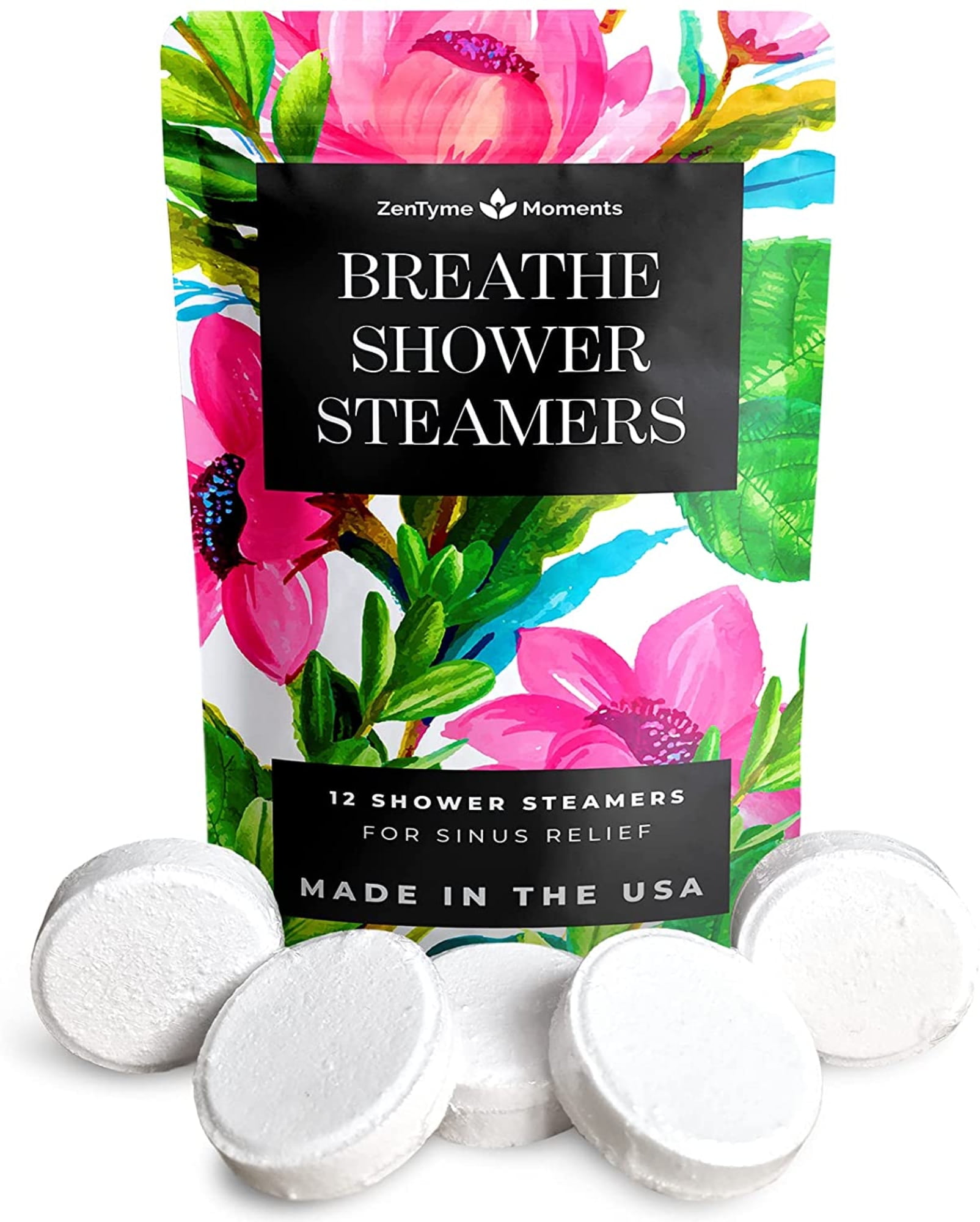 ZenTyme Moments Eucalyptus Shower Steamers with Menthol, 12 Count