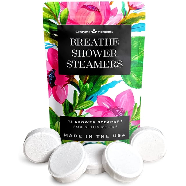 ZenTyme Moments Eucalyptus Shower Steamers with Menthol, 12 Count
