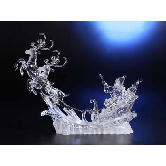 Icy Giftware 15" Icy Clear Decorative LED Lighted Christmas Santa Up and Away Figurine