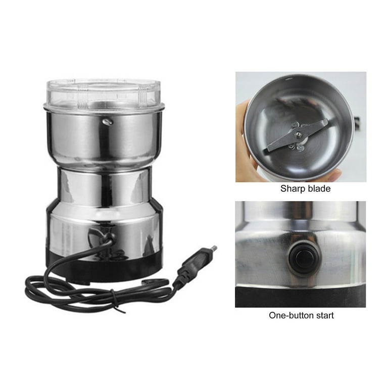Electric Coffee Grinder - Stainless Steel - 3oz Capacity. Easy On/Off.  Cleaning Brush Incl., 3 oz - Fry's Food Stores