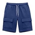 thumbnail image 6 of Bosfbaoi Mens Cargo Shorts Elastic Waist Drawstring Waffle Knit Textured Fabric Multi Pocket Casual Shorts for Streetwear Daily, 6 of 6
