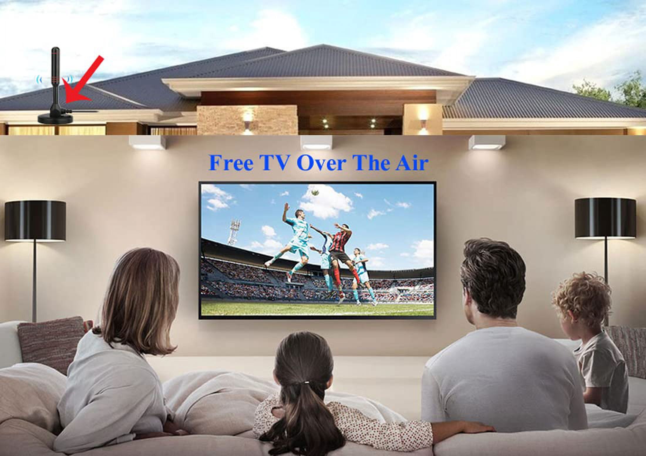 Digital Converter Box Set-top Tuner Over The Air Free TV Receiver with HDMI/RCA/USB/RF Recording 1080 Resolution MP4 Player + Indoor Or Outdoor 360 Reception TV Antenna with Antenna Combo