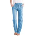 thumbnail image 1 of Pantalons Larges en Coton et en Lin pour Femmes à la Mode d'Été Pantalons Solides, 1 of 7