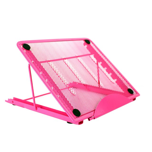 Soporte plegable para computadora portátil Soporte portátil ajustable para computadora portátil Soporte de acero laminado en frío, Rosa Inevent EL4098-02B