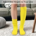 thumbnail image 3 of 1Pair Slouch Socks Women Knit Knee High Boot Long Sock Cotton Tube Scrunch Sock for Women, 3 of 7