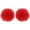 Red, variant on 2 count Pack Furry Faux  Hair Scrunchies Artificial  Hair Bobbles Elastic Hair Band Rope Wristband Ponytail Accessories (Red)