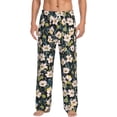 thumbnail image 2 of Lsque Flowers Print Men's Pajama Pants, Lounge Pant - Comfortable Home Wear,Elastic Waistband, Stylish Design-XX-Large, 2 of 9