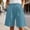 *Light Blue, variant on ClodeEU Women's Elastic Waist Denim Bermuda Short,Casual Loose Fashion Knee Length Shorts Navy,Womens Plus XXXL