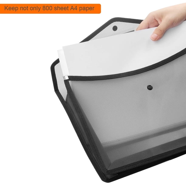 Paperwork Storage A4 Plastic Wallets Folder - 12 Pack A4 Clear Document ...