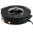 thumbnail image 3 of KFFKFF 2-in-1 Electric Grill and Hot Pot 1550W BBQ Grill and Hot Pot Smokeless Non-Stick BBQ Tray Shabu Shabu Hotpotwith Separate Dual Temperature Control for 2-8 People, 3 of 10