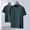 thumbnail image 4 of Talla Plus 5XL 6XL 7XL Camiseta de manga corta de verano para hombre, tela modal, moda informal, color sólido, base suave, camisa para hombre, 4 of 5