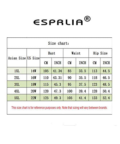 ESPRLIA Plus Size Floral Print Halter Swimwear One Piece Pin up Tankini Swimwear 
