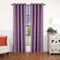 thumbnail image 5 of Superior Linen Blackout Curtains, Grommet Header, Set of 2, 52" x 108", Wisteria, 5 of 8