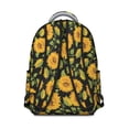 thumbnail image 3 of Black Sunflower Backpack for School,Cute School Bag,Schoolbag with Adjustable Shoulder Straps & Padded Back,15.3"x11"x7.1".﻿, 3 of 6
