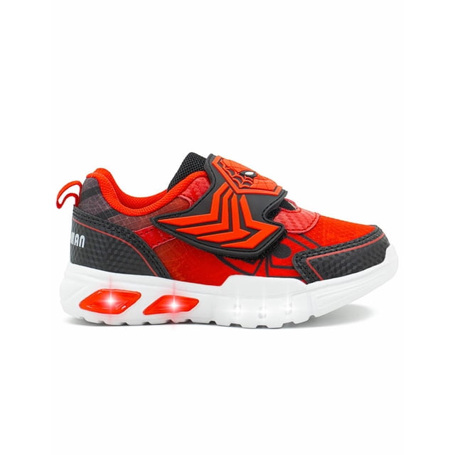 Tenis Tropicana Para Niño Personaje Spiderman Casual Con Luces Led Rojo rojo 20