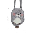 thumbnail image 4 of KAKOWELY Bolso bandolera de peluche con forma de animal, bolso bandolera de peluche con forma de animal, bolso bandolera decorativo, 4 of 4