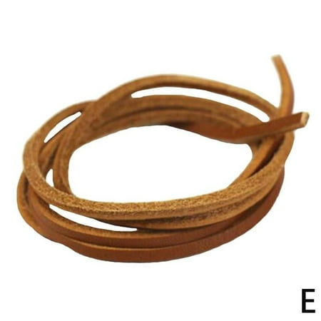 

RYGRZJ A Pair Of Golden Brown 120cm Leather Shoelaces With Trimmable Length For Moccasins