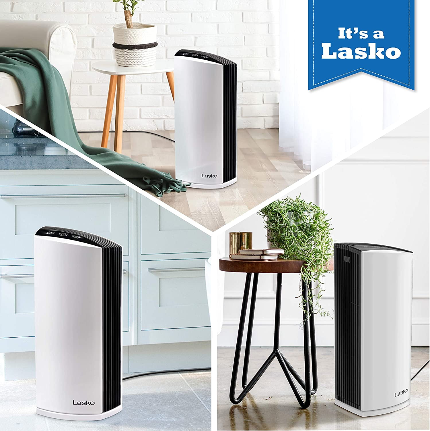 LP300 HEPA Tower Air Purifier with Timer for a Cleaner, Fresher - 2-Stage Filtration Removes Smoke, Odors, Pet Dander, Virus Sized Particles, Pollen, Dust, 21.6" x 7.3" x 10.3", Whi