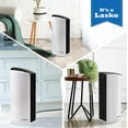 thumbnail image 5 of LP300 HEPA Tower Air Purifier with Timer for a Cleaner, Fresher - 2-Stage Filtration Removes Smoke, Odors, Pet Dander, Virus Sized Particles, Pollen, Dust, 21.6" x 7.3" x 10.3", Whi, 5 of 6