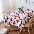 thumbnail image 2 of Red Ladybug White Background Tablecloths Waterproof Kitchen Items Coffee Table For living Room Home Decor Dining Table, 2 of 7