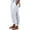 White, variant on PATLOLLAV Womens Summer Casual Loose Cotton and Linen Pocket Print Trousers Pants