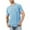 Sky Blue, variant on Men's T Shirts Loose Solid Short Sleeved Round Neck Pocket T Shirt Summer Casual Tee Tops