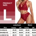 thumbnail image 2 of Conjunto de ropa interior para mujer, conjunto de sujetador y bragas de encaje, ropa interior con cordones, conjunto de ropa interior Sexy con abertura de encaje para mujer, 2 of 5