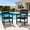 Black, variant on SERWALL HDPE Outdoor Dining Chairs Set of 2, All Weather Patio Chairs for Deck, Lawn or Garden, Gray