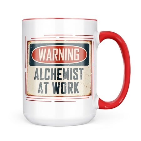 

Neonblond Warning Alchemist At Work Vintage Fun Job Sign Mug gift for Coffee Tea lovers
