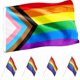 thumbnail image 1 of Rainbow Flag, 90x150cm Rainbow Flag, LGBT Gay flag, with 2 brass eyelets, double stitching, 1 of 4