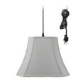 thumbnail image 5 of 1 Light Swag Plug-In Pendant 16"w Shallow Drum Textured Oatmeal Shade, 17' Black Cord, 5 of 5