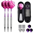 thumbnail image 2 of sanfeng Soft Tip Darts Set for Electronic Dart Board - 16g Darts Barrel Plastic Tip with 50 Rubber O-Rings + 6 Shafts + Extra 50 Replacement Soft Tips Accessories, 2 of 4