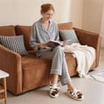 thumbnail image 2 of Ecetana Fuzzy Slippers for Women Cute Cow House Slippers Non-Slip Home Shoes with Memory Foam, 2 of 7