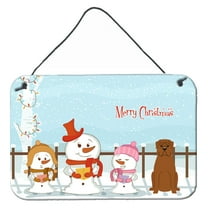 Carolines Treasures BB2404DS812 Merry Christmas Carolers Dogue de Bourdeaux Wall or Door Hanging Prints 8x12 multicolor
