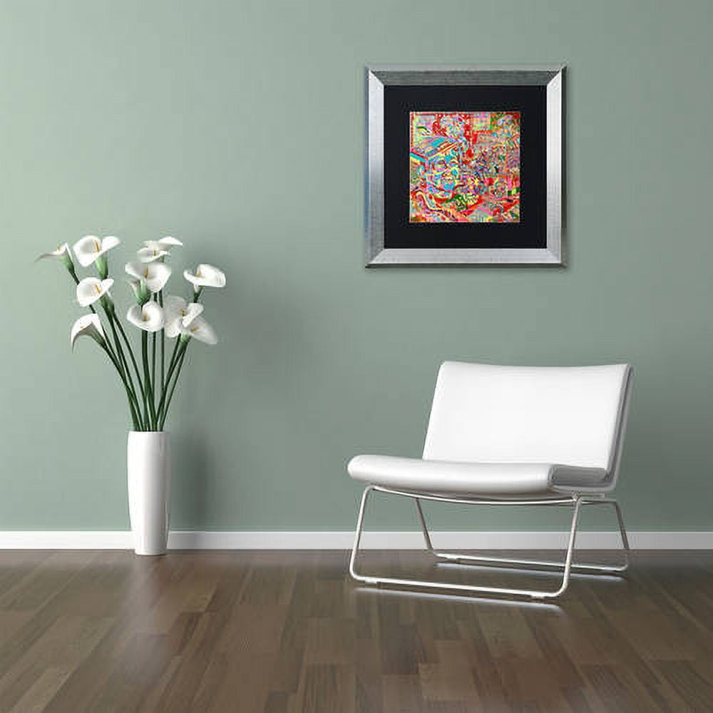 Trademark Fine Art "The Gamer Kid" Canvas Art by Josh Byer, Black Matte, Silver Frame