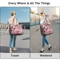 thumbnail image 4 of Flower Women's Large Weekend Travel Bag Moving Canvas Handbag Thick Double Layer Beach Weekend Travel Unisex Hospital Maternity Delivery with Toiletry Waterproof, 4 of 5